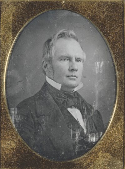 Ritratto di Stirling Price, Governatore del Missouri. Il dagherrotipo è nella sua custodia originale da Thomas M. Easterly